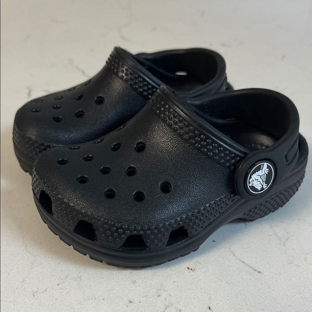 Crocs Toddler Classic Clog 206990 Black Size 4 Worn 2-3 Times - Picture 1 of 17